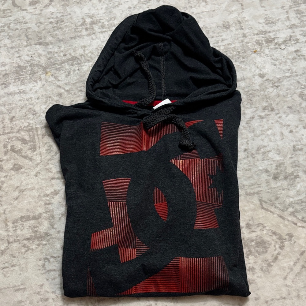DC Black and Red Long Sleeve Hoodie